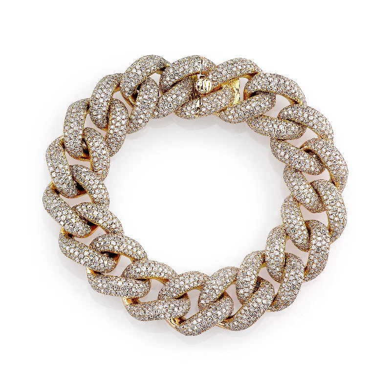 men’s and women’s matching bracelets -READY TO SHIP DIAMOND PAVE JUMBO LINK BRACELET