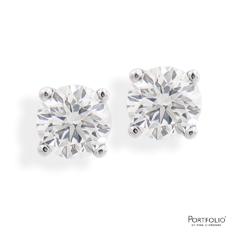 sparkling rings for women -1.40ct G VS2 Diamond Platinum Earrings