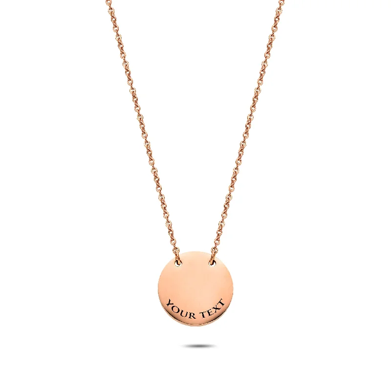 minimalist gold necklaces for women -Coin necklace rosé gold