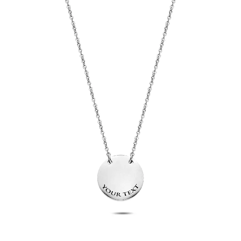 birthday gift necklaces for women -Coin necklace silver