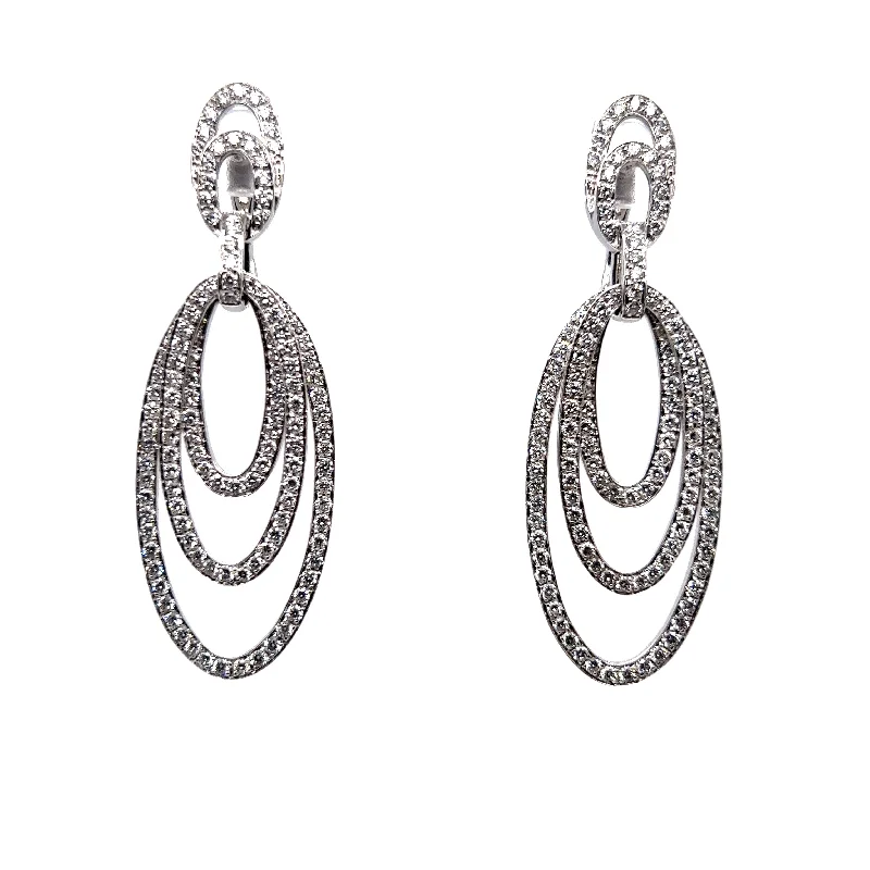 glamorous earrings for women -Cascade Diamond Drop Earrings