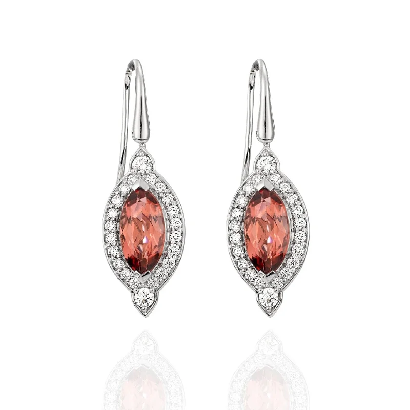 huggie earrings for women -Tourmaline Diamond Drops