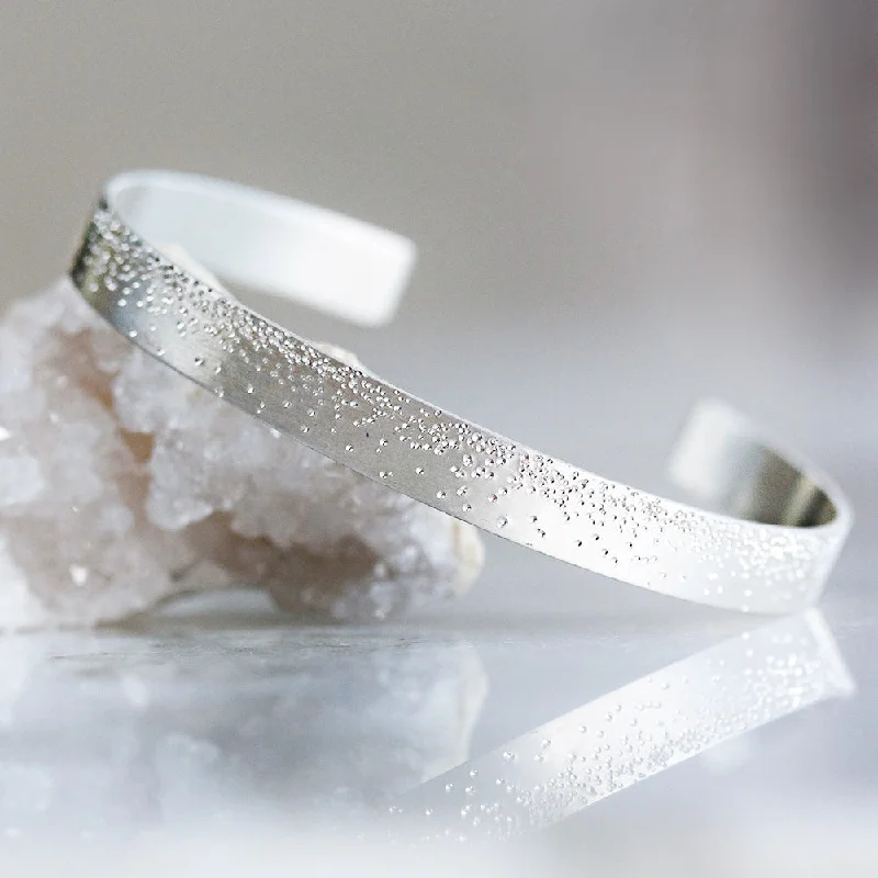 women’s bangles with charms -DIAMOND DUSTED GRAND CUFF