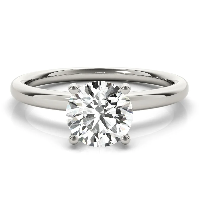 women’s engagement ring sets -Athena Round Diamond Solitaire Engagement Ring