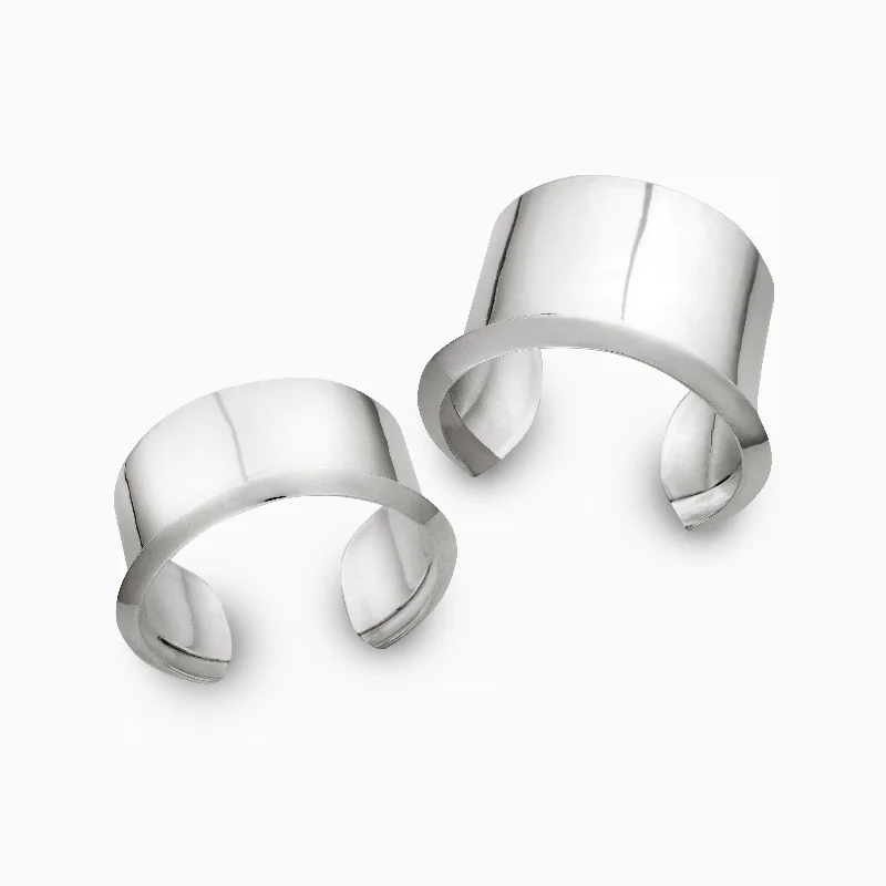 statement cuff bracelets for women -Cliff Cuff + Small Cliff Cuff Set