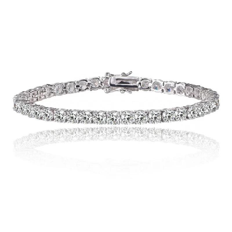 elegant gold bracelets for women -Tennis Bracelet  with 1/8 CT  Cubic Zirconia