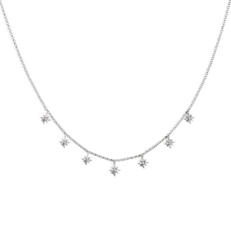 luxury pendant necklaces for women -Mini Polar Stars Silver Necklace