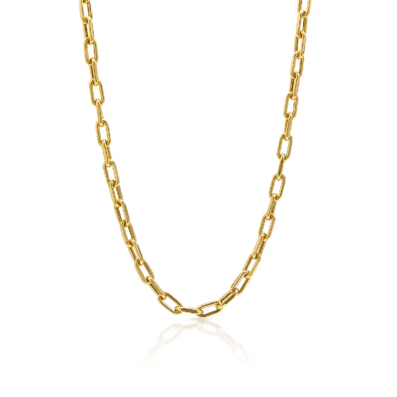 minimalist gold necklaces for women -14KT Yellow Gold 30" Chain Link Luxe Lillian Necklace