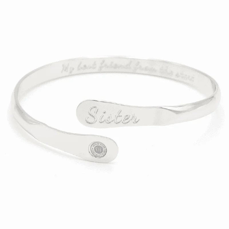 diamond bracelets for women -Sister Bracelets,  Engraved Bracelets My best friend from the start