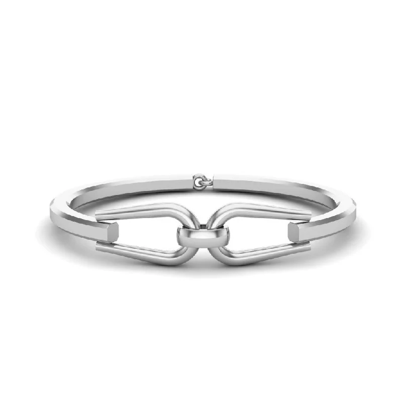 women’s bangles -Horse Bit Silver Cuff