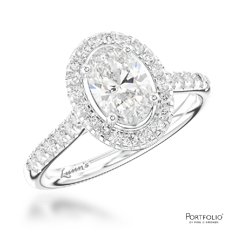 rings for special occasions -Cluster 0.80ct G VS2 Diamond Platinum Ring