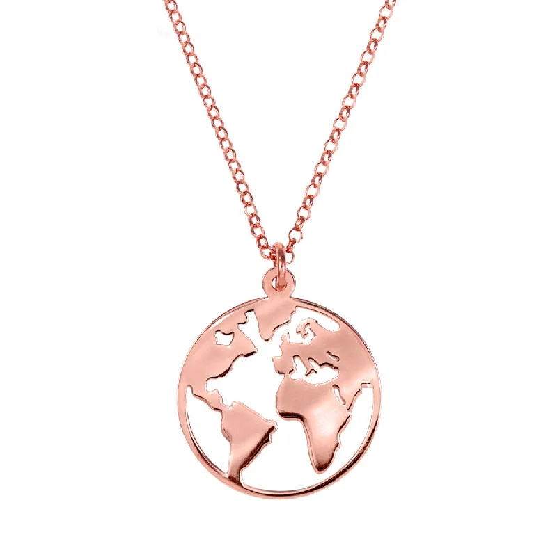 crystal necklaces for women -World Rose Gold Necklace