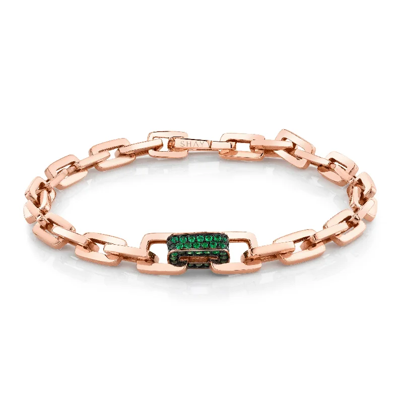 Rose Gold/Green Garnet