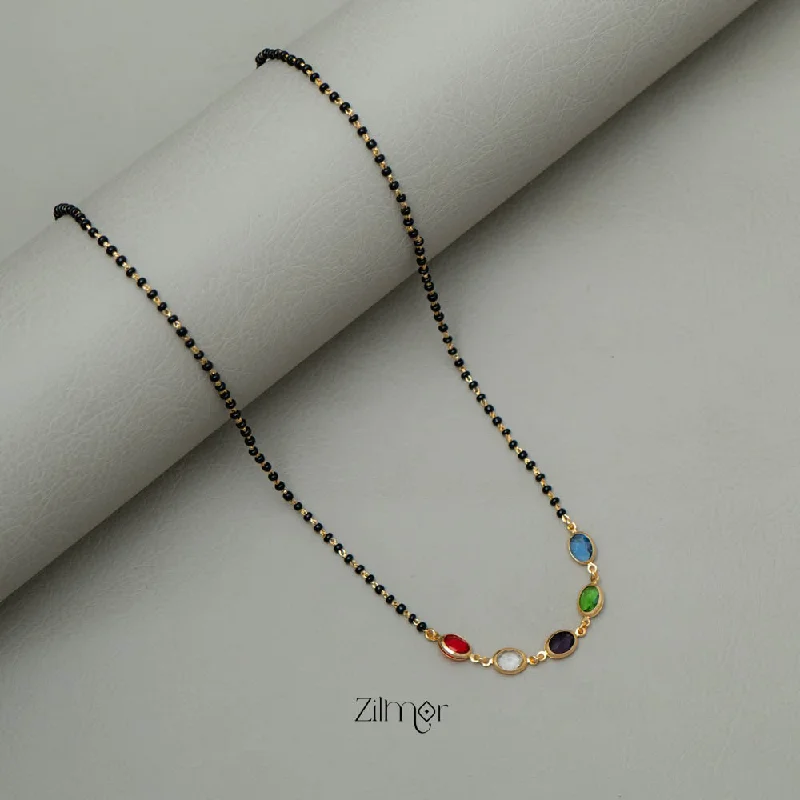 luxury gold necklaces for women -KY101778 - Semi Precious Stone  Pendant Mangalsutra