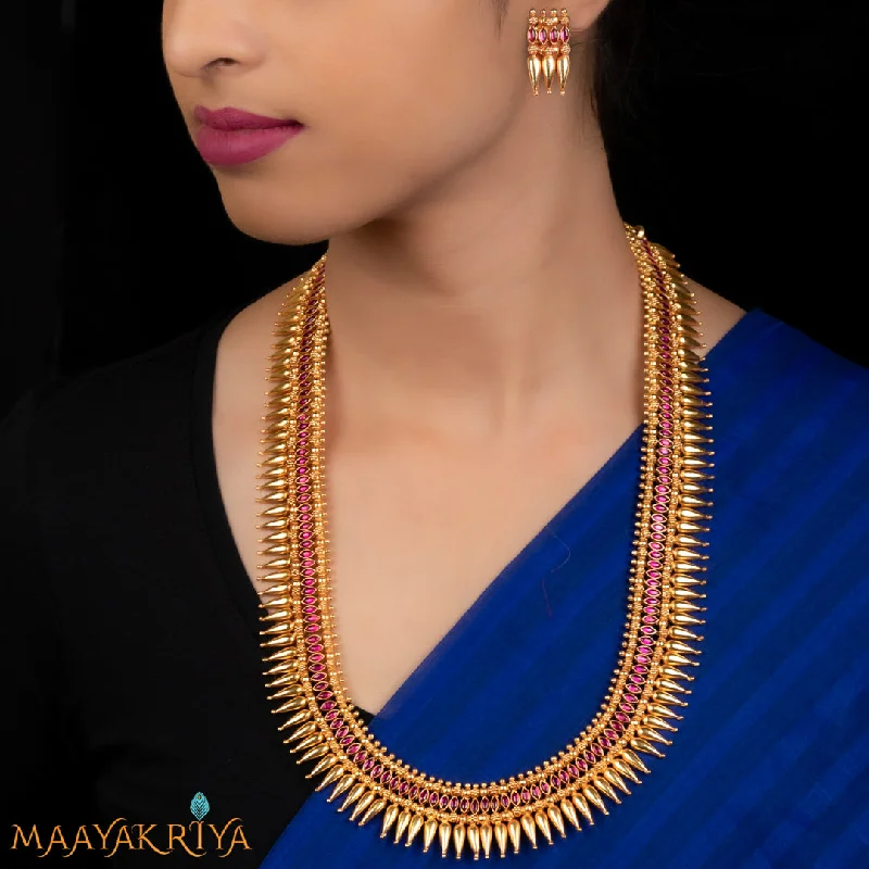 large statement necklaces for women -Malligai Arambu Necklace