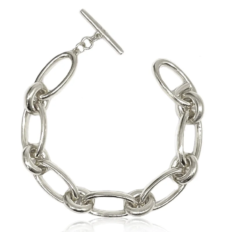 fashion forward bangles for women -SILVER LISCIA CHAIN BRACELET