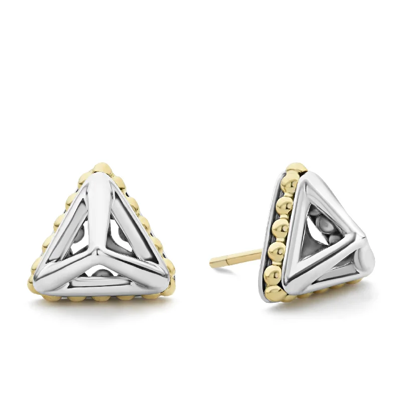 luxury pearl earrings -KSL Open Pyramid Stud Earrings