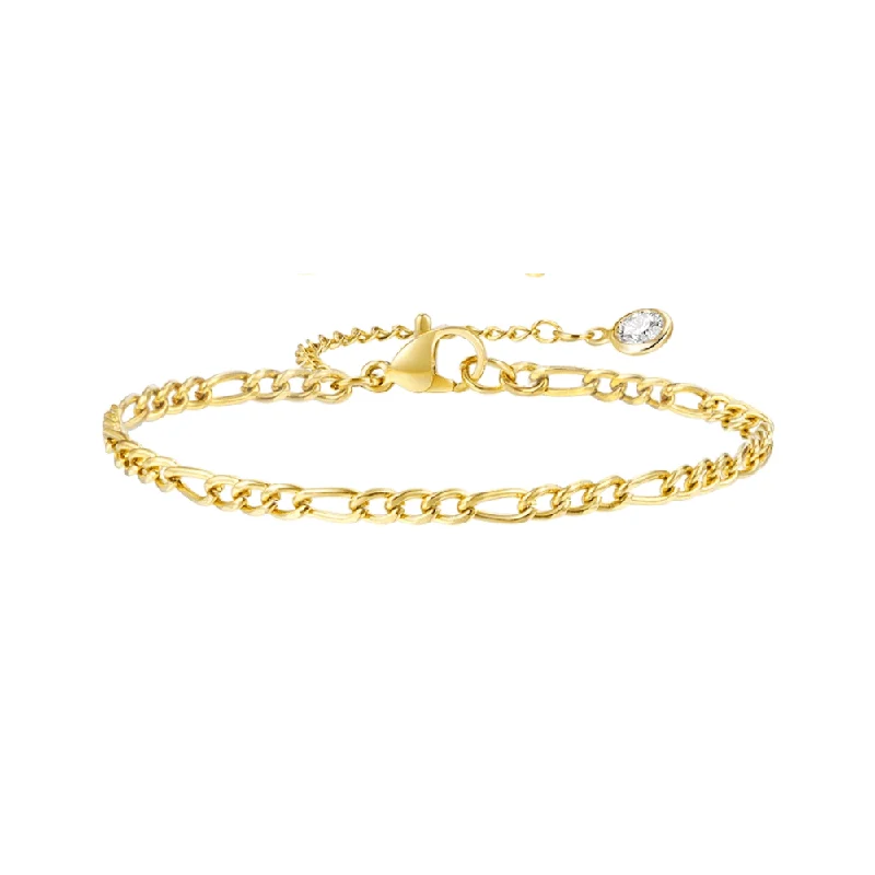 luxury bracelets for women -Classic Figaro Chain Bracelet