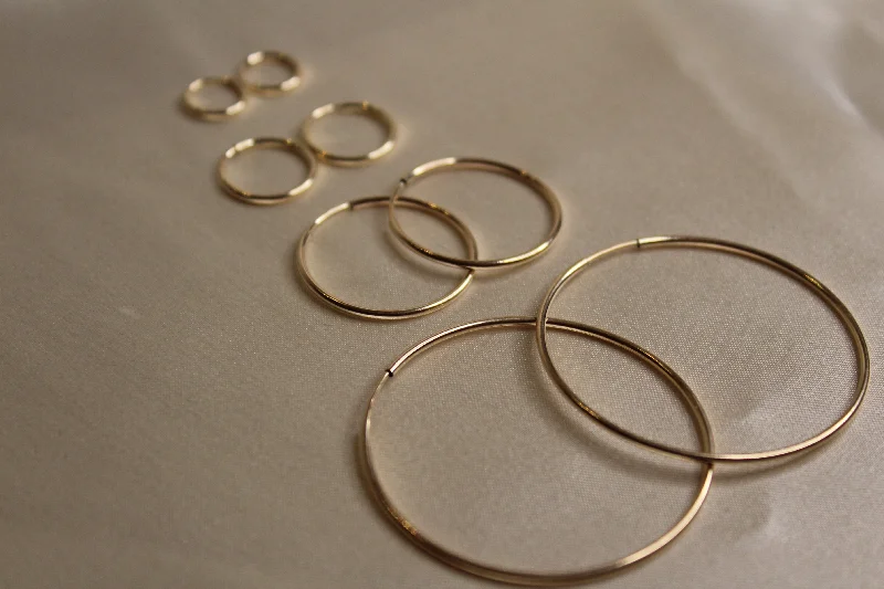 custom gold earrings for women -Endless Hoops