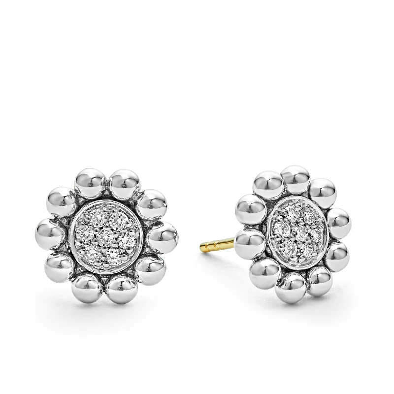 fashion earrings for women -Caviar Spark Diamond Stud Earrings