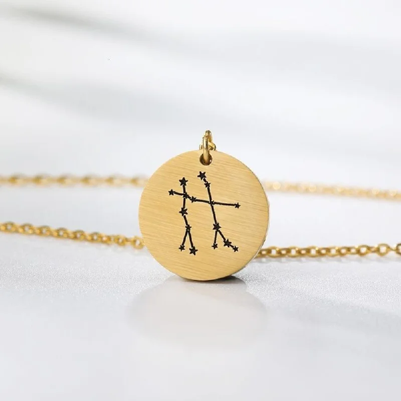 gold chain necklaces for women -Golden Constellation Gemini Necklace