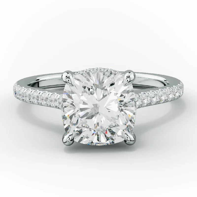 modern engagement rings for women -Aria Cushion Cut Diamond Engagement Ring