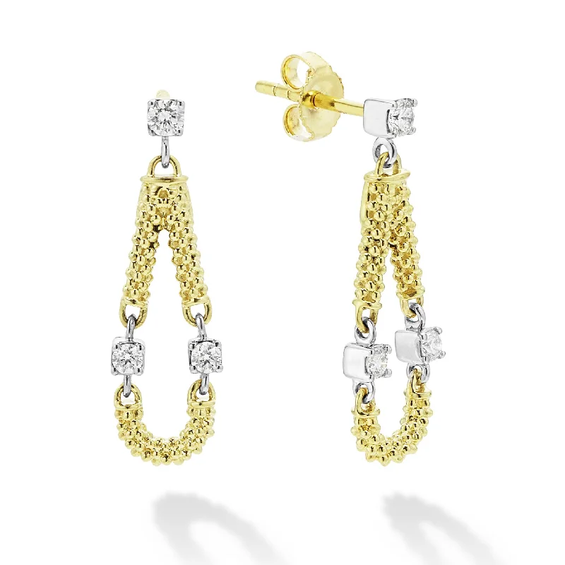 statement earrings for women -Studio 18K Gold Superfine Diamond Drop Earrings