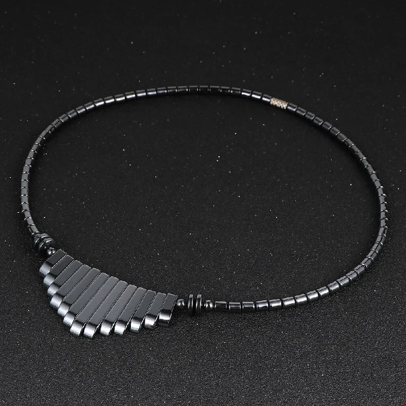 silver necklaces for women -Grounding Hematite Necklace