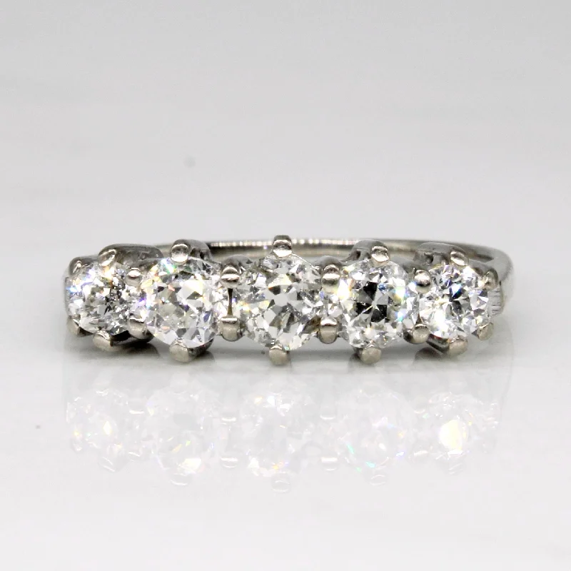 wedding band rings for women -Five Stone Diamond Ring | 0.93ctw | SZ 7.25 |