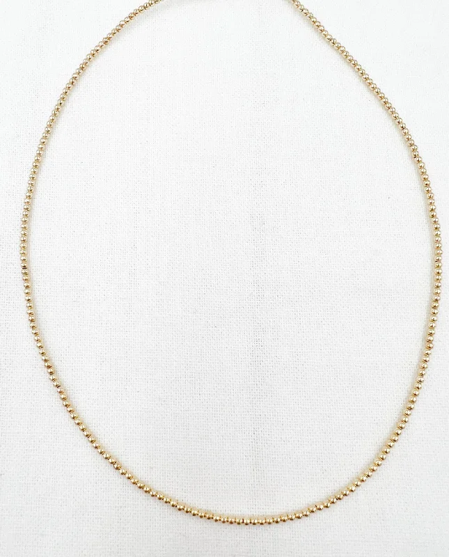 high-end necklaces for women -Leave On Necklace - Gold 2mm