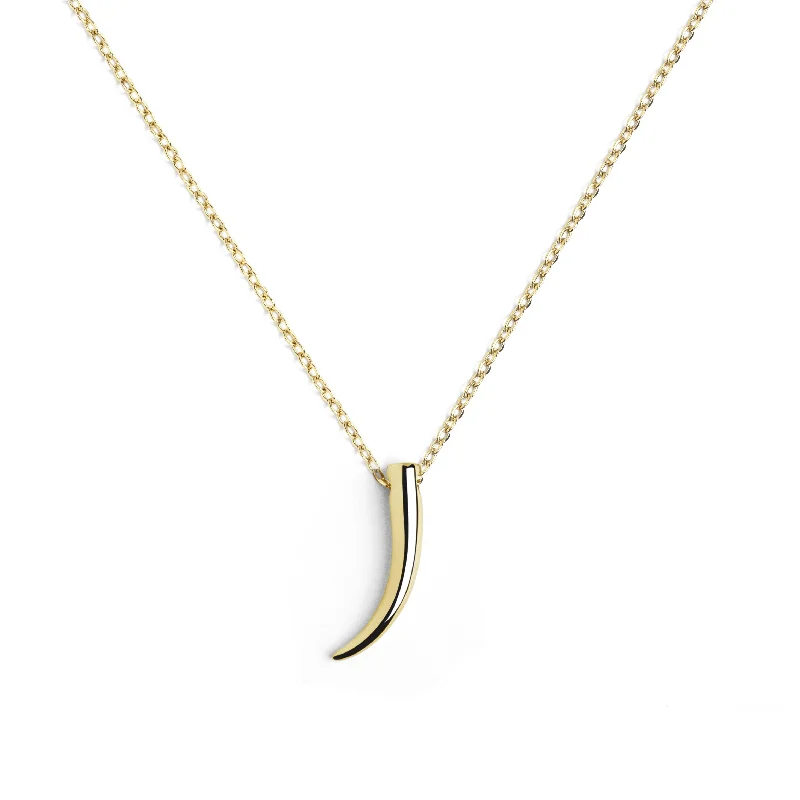 layered chain necklaces for women -Tusk Gold Necklace