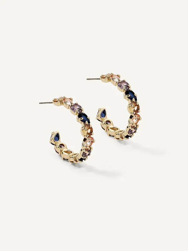 oversized earrings for women -Raveena Hoops