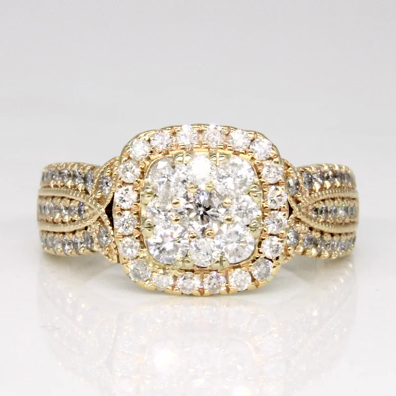 elegant rings for women -Michael Hill' Diamond Cluster Ring | 1.00ctw | SZ 6 |