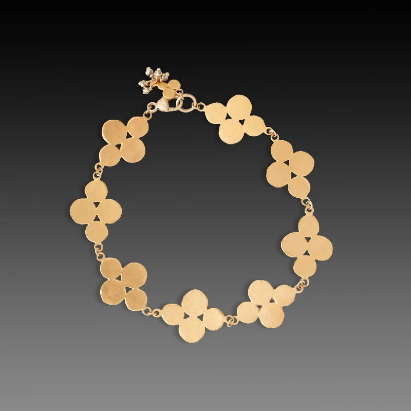 women’s tennis bracelets -Gold Cluster Link Bracelet