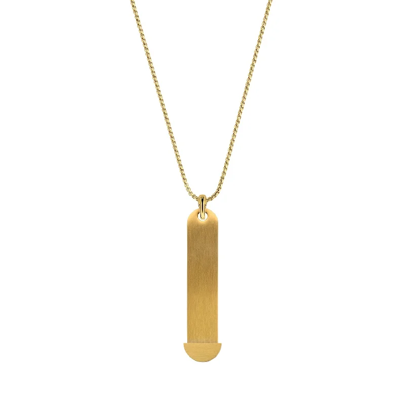 simple necklaces for women -Mesh charm necklace gold