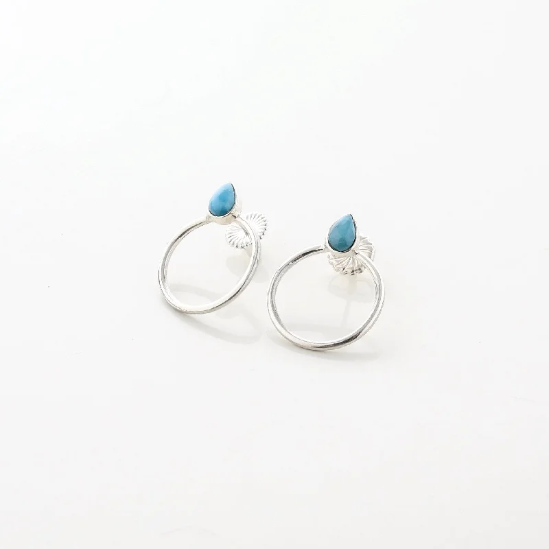 handmade earrings for women -Larimar Earrings Vera