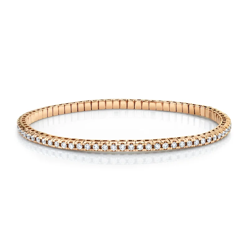 classic gold bangles for women -READY TO SHIP DIAMOND TENNIS STRETCH BRACELET, 2.2cts