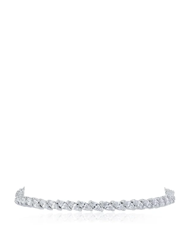 vintage bangles for women -Marquise CZ Tennis Bracelet