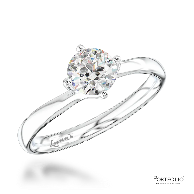 adjustable rings for women -Solitaire 0.50ct G SI1 Diamond Platinum Ring