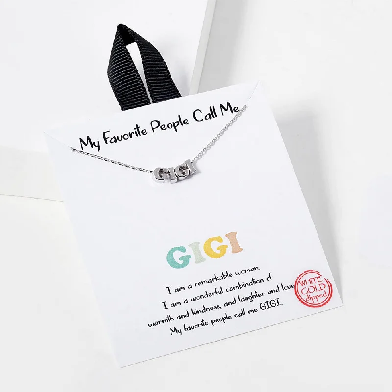 lucky charm necklaces for women -Gigi Sentiment Necklace