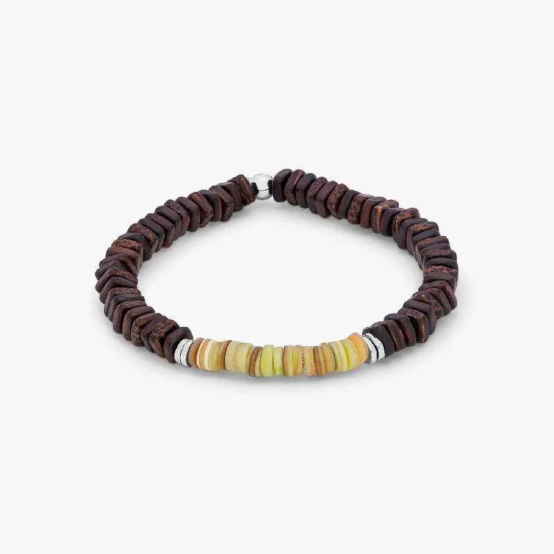 custom bracelets for women -Legno Heishi Beaded Bracelet In Green