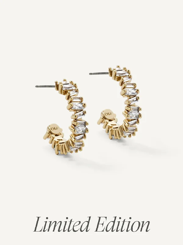 chic drop earrings for women -Mila Hoops