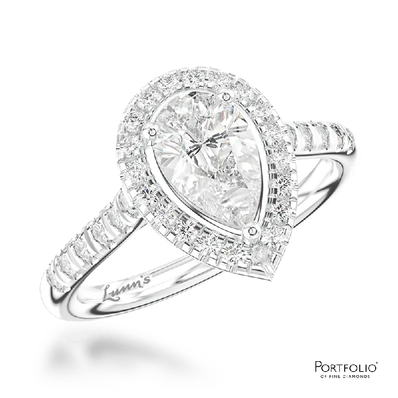 diamond rings for women -Cluster 0.70ct E SI1 Diamond Platinum Ring