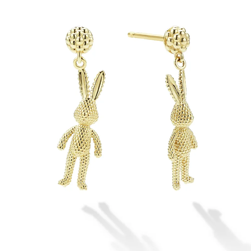 diamond earrings for women -Rare Wonders Petite 18K Gold Karat Drop Earrings