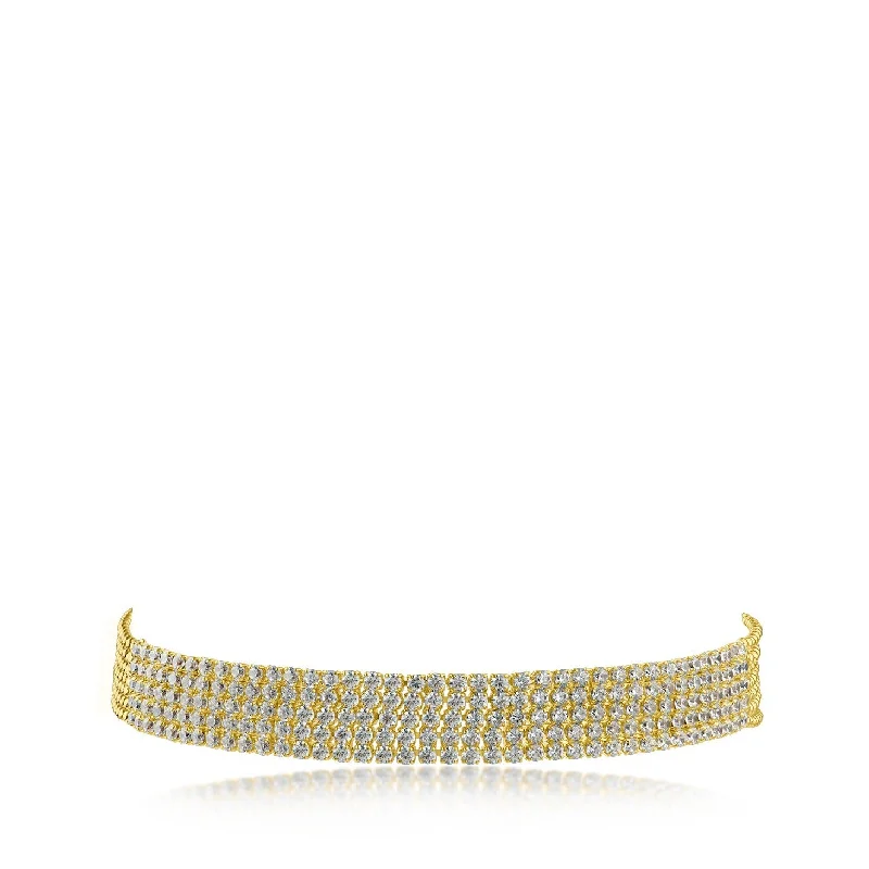 wide bangles for women -Micro Pave Multi Row Bracelet