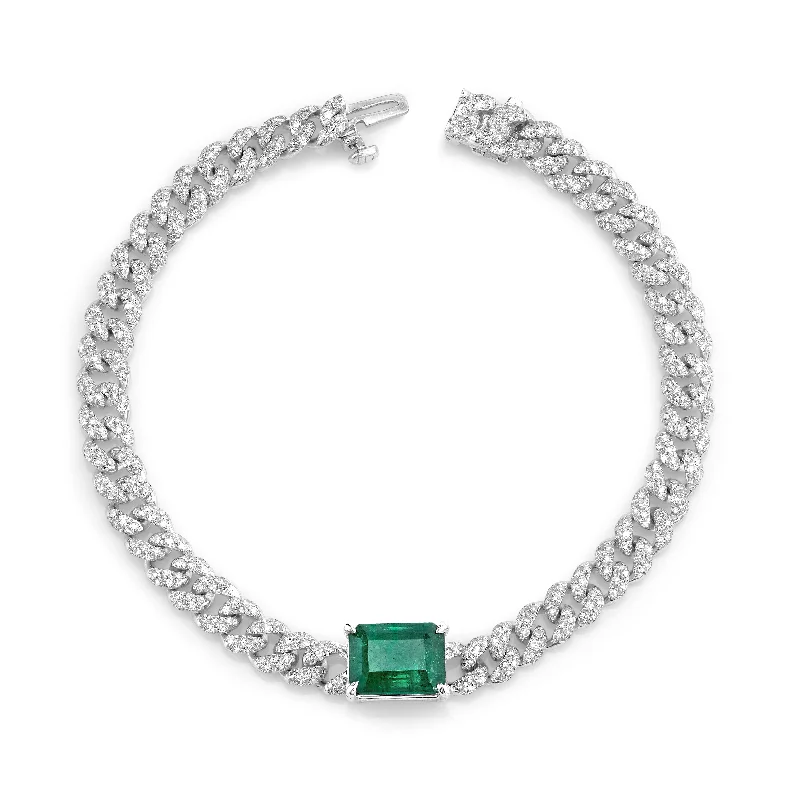 White Gold/Emerald