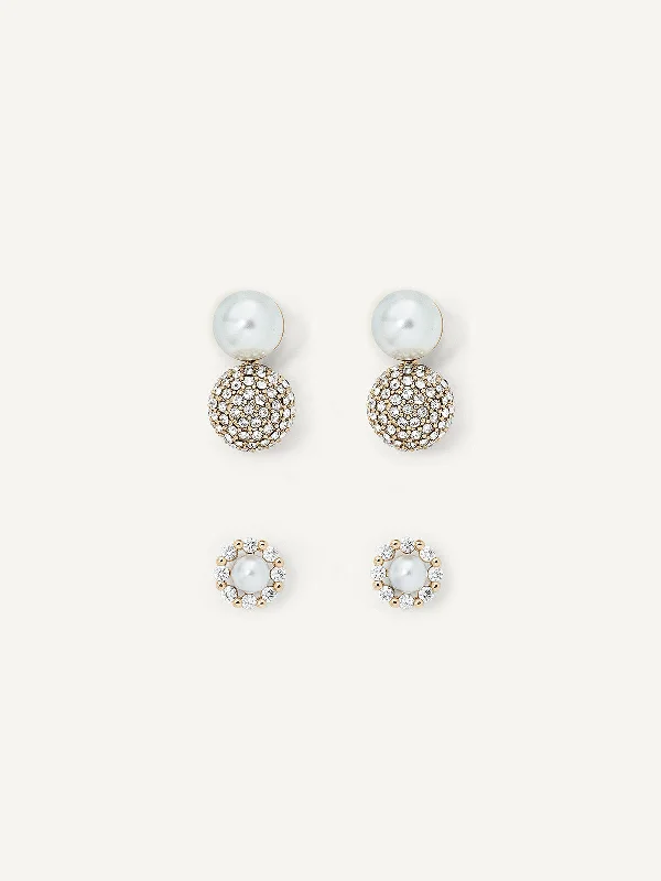 fashion-forward earrings for women -Avalon Stud Set