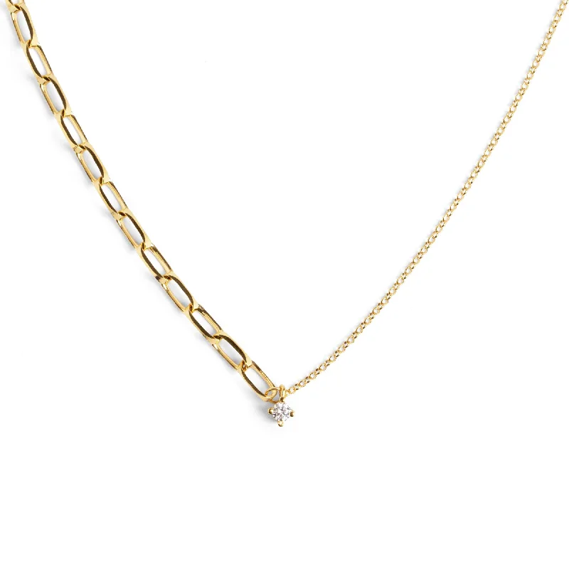 symbolic necklaces for women -Chic Spark Gold Necklace