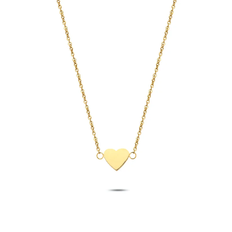 sparkling crystal necklaces for women -Heart necklace gold