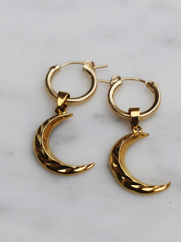 vintage stud earrings -By the Moon